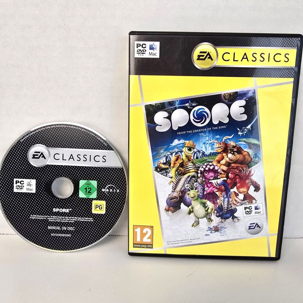 Spore PC Game From The Creator of The Sims, Strategy Computer Game 2008